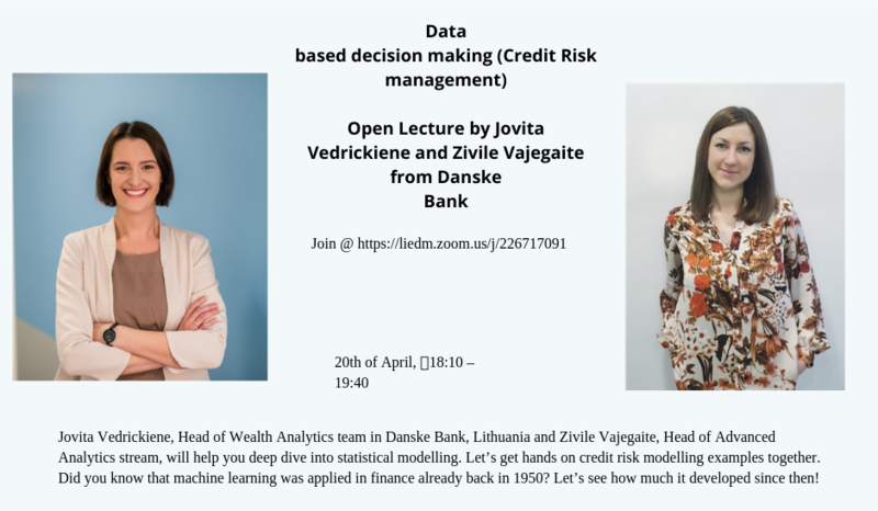 Lecture „Data based decision making (Credit Risk management)“